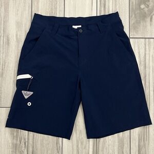 Columbia PFG Terminal Tackle Shorts Men's Size 32 Navy Poly 5 Pocket